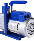 Heavy Duty 4.8 CFM 1/3 HP Auto AC Vacuum Pump With Integrated Manifold And Anti Reflex Oil Solid Die Cast Housing side view