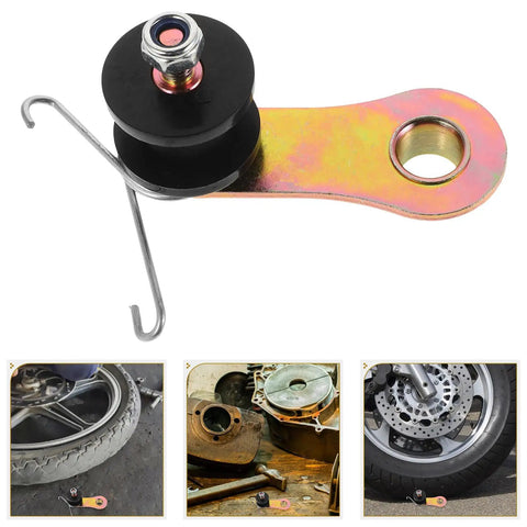 Heavy Duty Metal Motorcycle Chain Tensioner Roller Guide Kit For Off Road Dirt Bike Atv Quad Powersports Repair Sturdy Chain Tightener Tool Easy Install, black metal roller with mounting bracket