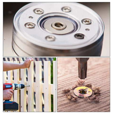 Installation of 100 Pack Flat Head Torx Screws M3 X Ten Millimeter 304 Stainless Steel Countersunk for outdoor wood.
