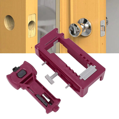 Door Hinge And Latch Installation Kit With Plastic Mortiser Template For 1 3 Eighth Or 1 3 Quarter Inch Doors, Includes Router Guide