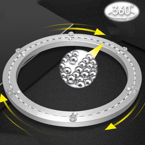 Heavy Duty Lazy Susan Turntable For Kitchen And Dining Tables 360 Degree Rotating Aluminum Swivel Plate bearings detail