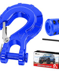 Forged Steel Winch Hook Set 3/8 Inch Grade 70 Safety Latch Clevis Slip Hook With Cable Stopper And Allen Wrench Included
