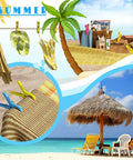 Heavy Duty Beach Towel Clips For Chairs And Loungers securing towels under sunny palm on beach with sea view