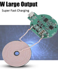 Large Coil 5W Wireless Charging Transmitter Module For DIY Tech Builds And Car Mods With No Hassle Power Delivery And Completely Case Friendly Functionality, showing circuit board and large coil.