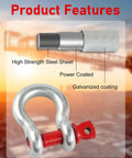 3 Piece Set Of One Half Inch D Ring Shackles Crafted From Tough As Nails Galvanized Steel Clevis Hardware Featuring Thickened Pin Design with high strength steel features.
