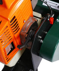 Heavy Duty Yard Beast 7 Ton Gas Log Splitter With Double Flywheel Auto Return Portable 63cc Engine close-up of engine components