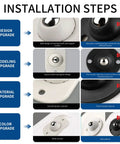 Installation steps for Smooth As Butter Low Profile Swivel Caster Wheels For Furniture With Easy Peasy Self Adhesive Mounting Just Point Five Three Inches Tall Black Four Pack No Drill Heavy Duty Appliance Rollers.
