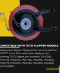 Universal 3 Inch Flush Valve Toilet Flapper with chain and hook rubber tank seal for Toto models