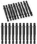 Heavy Duty Impact Square Socket Adapter Set, 10 Piece, 1/4 Inch Square Tip, Hex Shank, drill and impact driver sockets in case