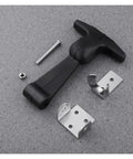 Rubber Hood Catch Kit With Stainless Steel Latches And Flexible T Handle Draw Latches Includes Brackets 4 Pack