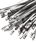 Heavy Duty Boss Grade Metal Zip Ties 15.8 Inch 304 Stainless Steel 270 Lbs Tensile Strength Locking Wire Ties visible