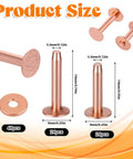 Pro Grade Copper And Brass Leather Rivet Kit 100Pcs All In One With 9 And 12 Rivets Washers Leather Hole Punch Cutter Rivet Setter for sizes