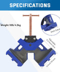Beefy Heavy Duty Cast Iron Welding Clamp Jig With Two Axis 90 Degree Right Angle Centering Fixture for wood miter projects