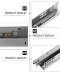 Heavy-Duty Two-Section Drawer Slides Set Made From Cold Rolled Steel Rust-Resistant Thickened Rails With Silent Buffer Soft-Close Mechanism Great For Cabinet And Closet Drawers Smooth Glide Long-Lasting Durability, steel drawer slide detail