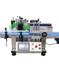 Slick Automatic Desktop Conveyor Round Bottle Labeler Featuring Precision Photoelectric Sensor And Quick Dial Adjustments for efficient labeling.