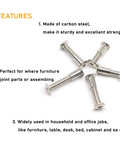 Rivet Countersunk Hex Socket Bolts and Hex Head Barrel Nuts Kit features highlighted on a white background