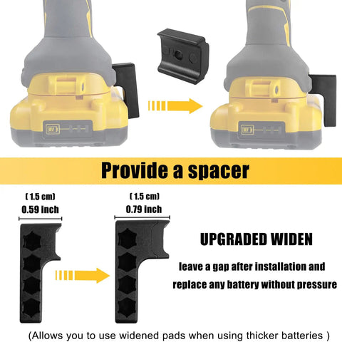 Magnetic One Quarter Inch Hex Bit Holder For Cordless Drills With Four Strong Magnets, showing widened pads and spacer for ease of use.