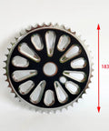 Wide Pedal Crank Kit One Piece Crank for Two Stroke Gas Motorized Bicycle 48cc 66cc 80cc Black 44 Tooth Sprocket