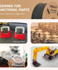Hyper PLA Filament 1.75mm 1 Kg Spool Black For Crazy Fast 3D Printing Up To 600mm Per Second and items printed with it