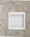 DIY Concrete Molding Kit With 2 Piece Paver Molds For Patio Garden Pathway Cement Molds Plastic Paving Edging Forms on a cracked surface