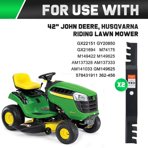 42 Inch Mulching Mower Blades For 7 Star Mounting Pattern Replacement Blades 42 Inch Deck Riding Lawn Tractor Easy Install Heavy Duty Cut