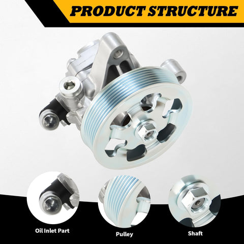Power Steering Pump With Pulley For Honda Accord 2006 2007 CR V 2002 2011 RSX 2002 2006 TSX 2006 2008 Element 2006 2011 Fits 2 4L And 2 0L Engines Replaces OEM Part And Ready To Roll