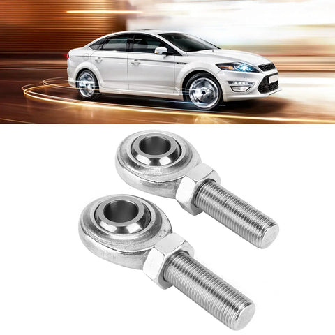 Two Pack Heim Joint Rod End Kit 1/2-20 RH Thread Male Rod End Bearing With Hardened Steel Zinc Plated Finish Universal Fit For Automotive Suspension Machinery CNC Equipment Linkage Systems Power Transmission And Heavy Duty Off Road Projects on car and two rod ends