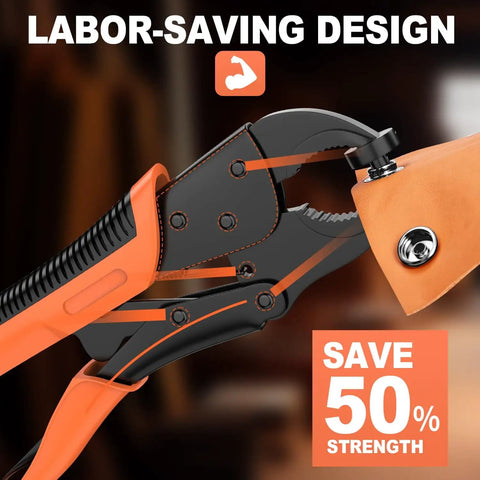 One Hand Snap Fastener Tool Kit For Canvas And Marine Use Heavy Duty Snap Pliers Close-up Demonstrating Labor-Saving Design