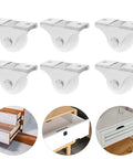 White Directional Caster Wheel PP 12pcs Inch for Furniture DIY, fixed wheels view for drawer and furniture use.