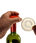 aPraktika vacuum valve two-piece set: orange cap and transparent disk for food vacuum storage containers