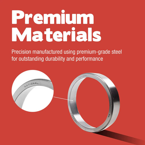 Premium Taper Bearing Cup For OE Style Fit, Durable Steel Construction, Crowned Raceways For Smooth Rotation image