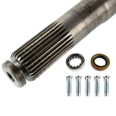 Dana 35 Axle Shaft Assembly For Jeep Wrangler Cherokee Grand Cherokee Left Side 30.56 Inch Length 27 Spline 5x4.5 Bolt Pattern Heavy Duty Upgrade Replaces 73624-2X 73624-2XR, with bearings and bolts