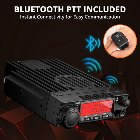 Long-Range 70W VHF Mobile Ham Radio For 144-148MHz With Air Band Bluetooth Noise Reduction Wireless PTT 510 Channels