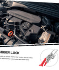 Heavy Duty Rubber T Handle Draw Latches with Flexible Grip for Hood Locking and High Load Capacity shown on car engine