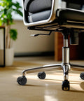 Office chair with Brake Twin Caster Wheels For Chairs, Universal 2 Inch Replacement Castors installed, smooth silent rollers