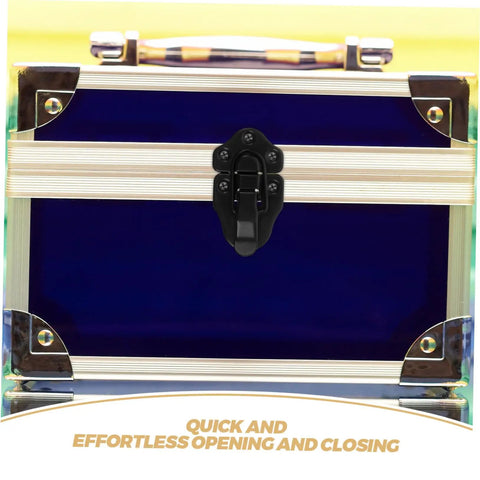 8 Piece Metal Buckle Kit With Duckbilled Toggle Latch on a blue antique box