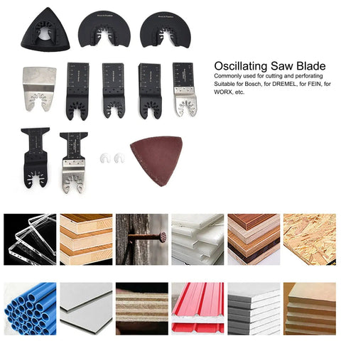 Versatile Oscillating Saw Blade Kit With Pro Grade High Carbon Steel Blades, Quick Release Multitool Design, Includes Straight Blades