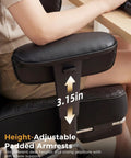 Big And Tall Office Chair For Heavy Duty Comfort with padded adjustable armrests and deluxe embossed leather
