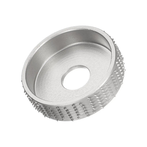 Heavy Duty Carbon Steel Wood Carving Wheel And Wood Shaping Disc For Angle Grinder with textured edge for quick wood shaping.