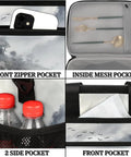 Insulated Picnic Backpack Lunch Bag For Women And Men Spacious 12x8.7x10 Inch Cooler Tote pockets with accessories inside