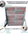 Back view of Beastly Bright 300W LED Flood Light With 24000 Lumens Outdoor Security Lighting 6000K showing cooling equipment