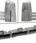 Faux Stone Look Landscape Edging Border 17Ft Long 2.75In Tall Gray close-up of side view and bottom features