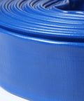 Heavy Duty Flat Lay Hose 6 Inch Diameter 300 Feet Long Sump Pump Discharge Backwash PVC line coiled for drainage use.