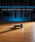 Black M2.5x18.5mm Tuner Peg Screws And Washers For Classical Guitar Machine Heads, close-up view on wooden surface.