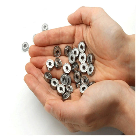 Deep Groove Ball Bearings Set, 10 Pcs 608ZZ 688ZZ, Ideal For Rail Linear Motion Systems, 3D Printer Parts, Industrial Automation Equipment, Top Notch Performance, Durable Steel Construction in hands