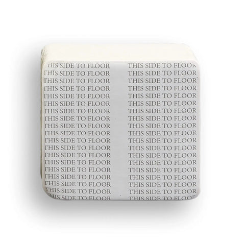 Non Slip Corner Gripper Rug Tabs Eight Pack Anti Curling Double Sided Adhesive 4 Inch By 4 Inch Squares detail 'This Side to Floor'
