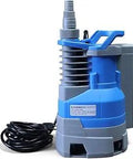 Beefed-Up Submersible Sump Pump For Clean Or Dirty Water, 1 HP With Built-In Auto On/Off, Blue and Grey Design, No Float Switch