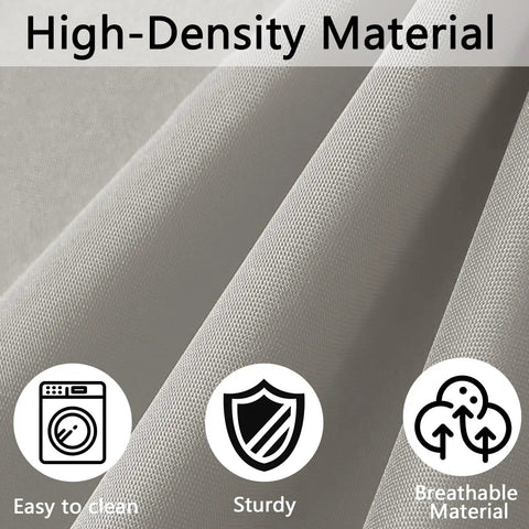 Close-up of high-density light gray fabric for 14 Piece Patio Cushion Covers Set Replacement For Outdoor Couch Cushions Splashproof Slipcovers With Zippers Cover Only.
