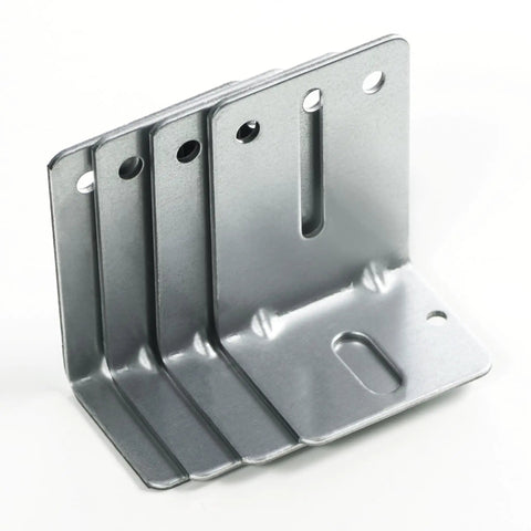 4 Pack J6 Garage Door Track Bracket Set With L Shape Wall Mounts Durable Galvanized Steel Hardware Kit Includes 8 Bolts And 8 Nuts For Reliable Track Support Replacement Or Repair