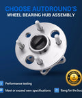 Rear Wheel Bearing And Hub Assembly For Toyota Corolla 1993 To 2002 Geo Prizm 1993 To 1997 And Chevy Prizm 1998 To 2002 Four Lug Non ABS Rear Position Replacement Fits 512018.
